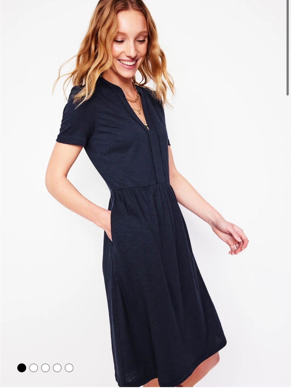 Boden Blue Naomi Short Jersey Dress